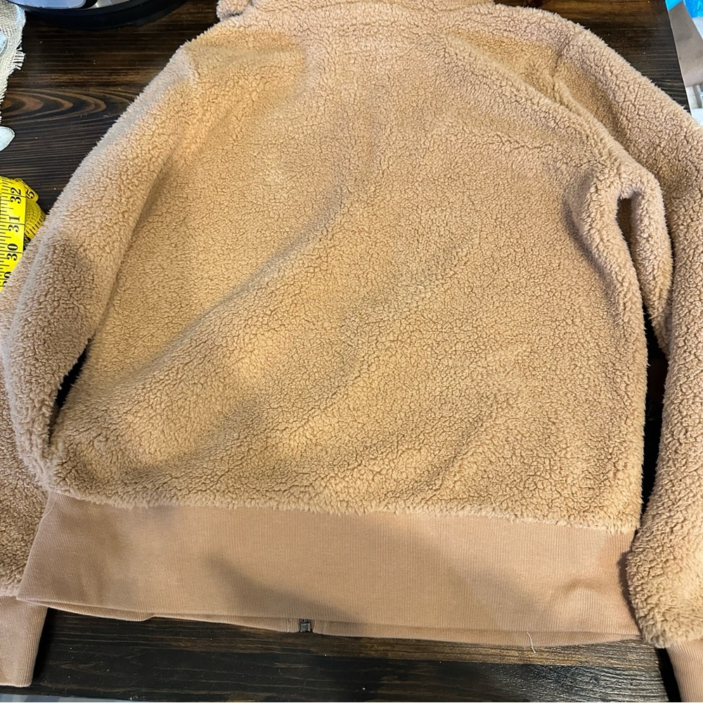 NWT Gap Cozy Tan Sherpa Hoodie - Picture 5 of 12